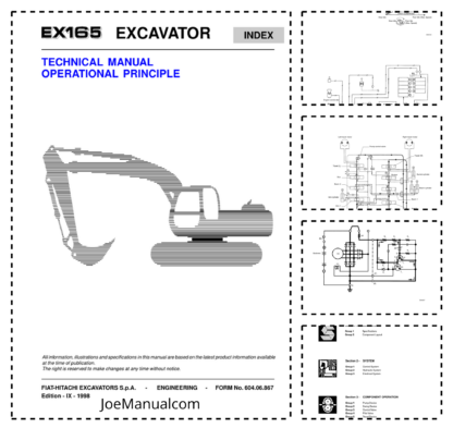 Hitachi EX165 Excavator Operation and Technical Manual
