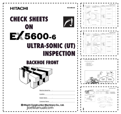 Hitachi EX5600-6 Excavator Ultra-sonic Inspection Manual