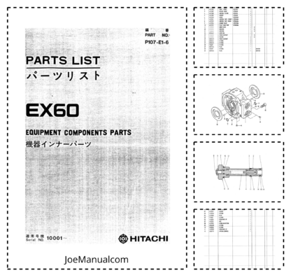 Hitachi EX60 Excavator Equipment Components Parts