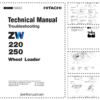 Hitachi ZW220 250 Wheel Loader Troubleshooting Manual