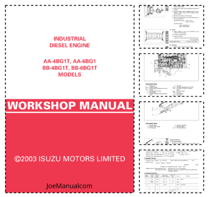 Isuzu AA-4BG1T, AA-6BG1,BB-4BG1T, BB-6BG1T Workshop Manual