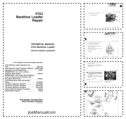 John Deere 410J Backhoe Loader Repair Manual 2