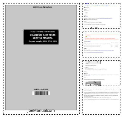 John Deere 5620 5720 5820 Tractor Service Manual