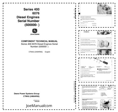 John Deere 6076 Diesel Engines Component Technical Manual