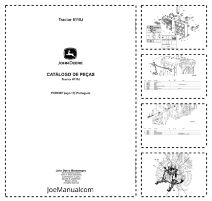 John Deere 6110J Tractors Parts Catalog