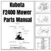 Kubota F2400 Mower Parts Manual