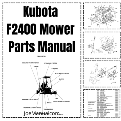 Kubota F2400 Mower Parts Manual