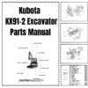 Kubota KX91-2 Excavator Parts Manual