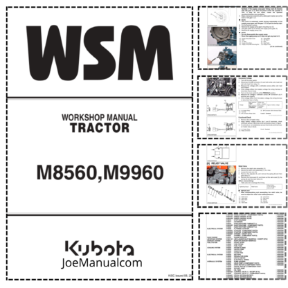 Kubota M8560 M9960 Workshop Manual