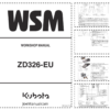 Kubota ZD326 Zero Turn Mower Workshop Manual