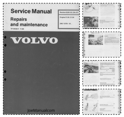 Volvo D 20 D24 Service Manual 1988