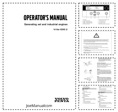 Volvo Penta 16 Liter(EMS2) Generrating Set And Industrial Engines Operators Manual_2
