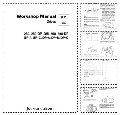 Volvo Penta 280 290-DP SP-AC, DP-ABC Drives Woskshop Manual