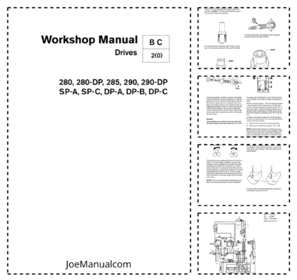 Volvo Penta 280-DP - 290-DP, SP-AB, DP-ABC Drives Workshop Manual