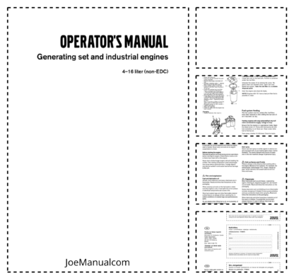 Volvo Penta 4-16 Liter(non-EDC) Operators Manual