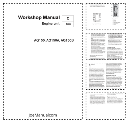 Volvo Penta AQ150A B Engine Unit Woskshop Manual