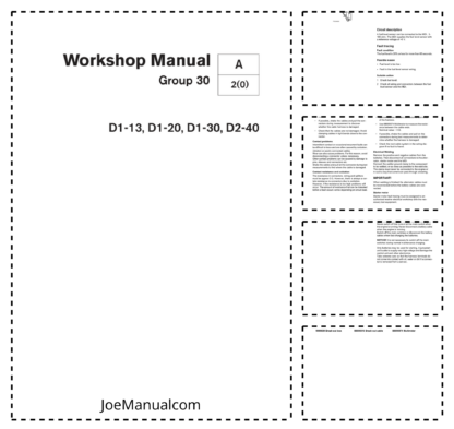 Volvo Penta D1-13, D1-20, D1-30, D2-40 Group 30 Workshop Manual