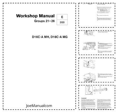 Volvo Penta D16C-A MH, D16C-A MG Groups 21-26 Workshop Manual