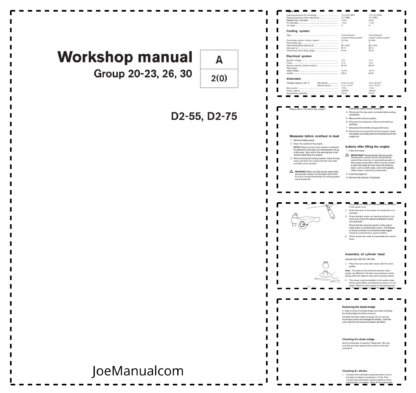 Volvo Penta D2-55 75 Group 20-23,36,30 Workshop Manual