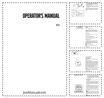 Volvo Penta D3 Diesel Engine Series Operators Manual