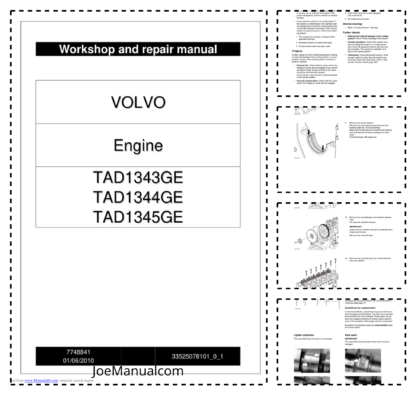 Volvo Penta Engine TAD1343GE TAD1344GE TAD1345GE Workshop Manual