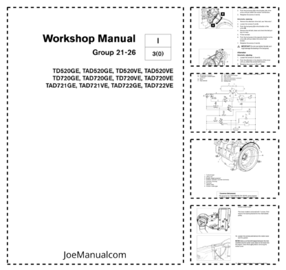 Volvo Penta Group 21-26 TdTad 520, 720, 721, 722ve Workshop Manual