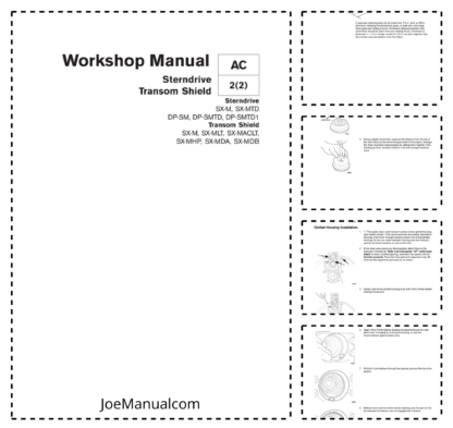 Volvo Penta SX-M  DP-SMSMTDSMTD1 Sterndrive Transom Shield Workshop Manual