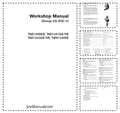 Volvo Penta TAD1240GE, TAD1241GEVE, TAD1242GEVE, TWD1240VE (Group23) EDC Workshop Manual