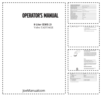 Volvo Penta TAD734GE 9 Lliter(EMS 2) Operators Manual