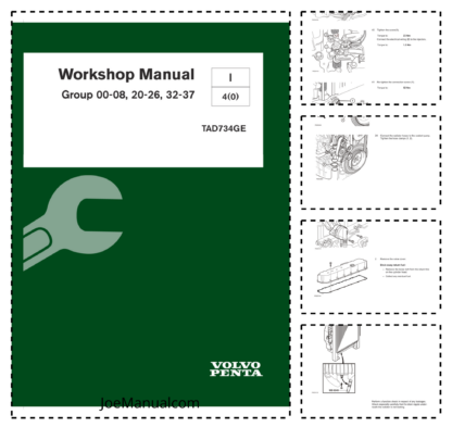 Volvo Penta TAD734GE Group 0-08, 20-26,32-37 Workshop Manual