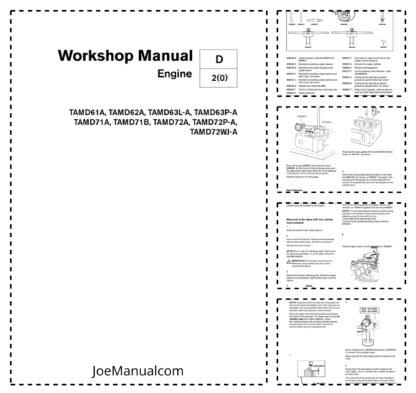 Volvo Penta TAMD61A- TAMD72WJ-A Engine Workshop Manual