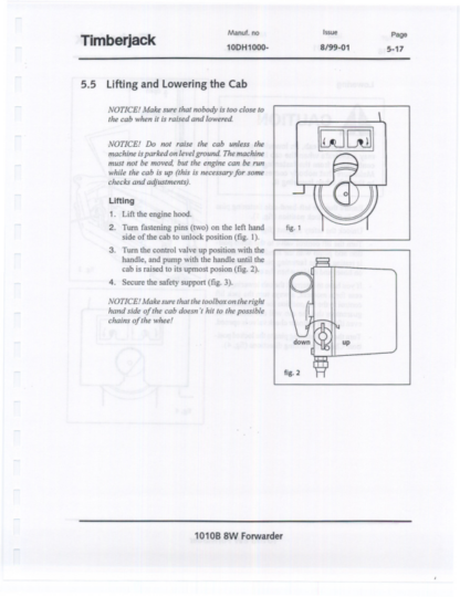Timberjack 1010B 8W Forwarder Operator Manual - Image 7