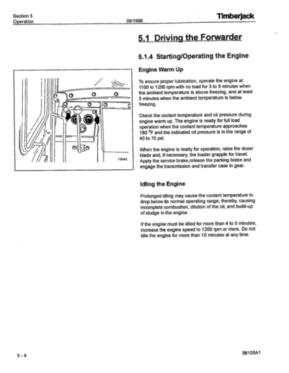 Timberjack 610 Forwarder Operator Manual F282852 - Image 8