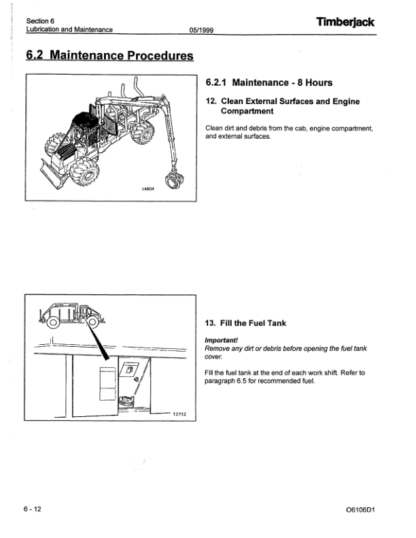 Timberjack 610 Forwarder Operator Manual F293658 - Image 6