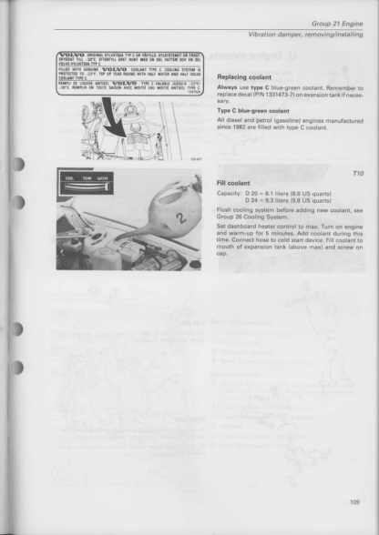 Volvo D 20 D24 Service Manual 1988 - Image 6