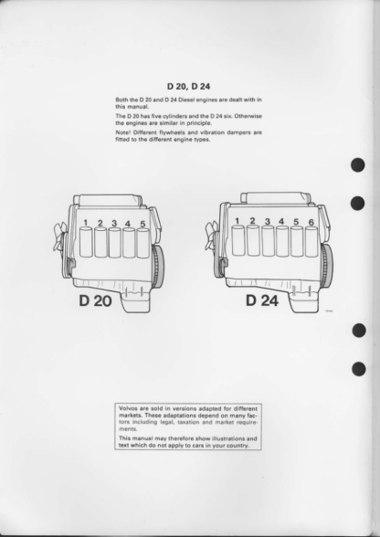 Volvo Engine 240 D20 D24 Service and maintenance Manual - Image 3