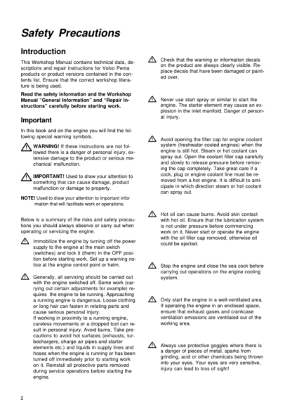 Volvo Engine AQ125 AQ145 Workshop Manual - Image 4