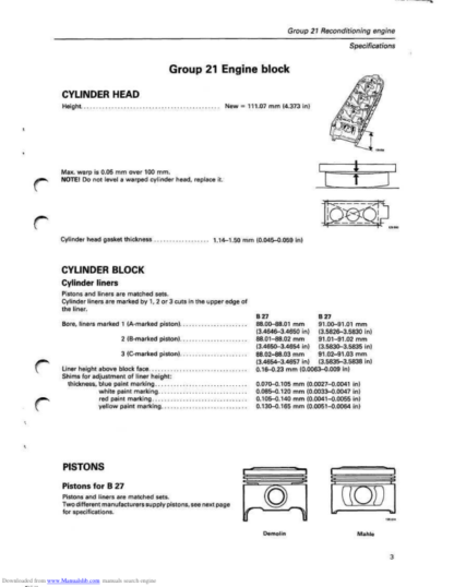 Volvo Engine B27A Service Manual - Image 6
