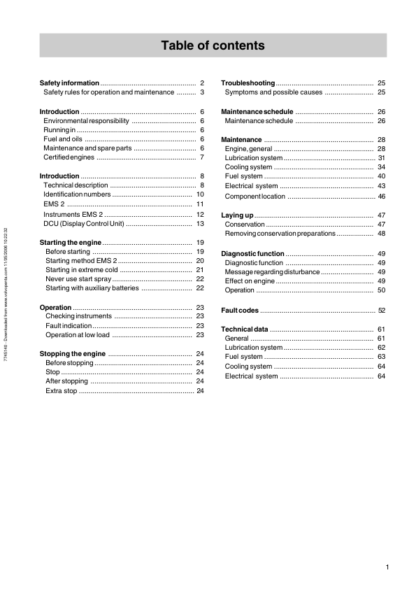 Volvo Penta 16 Liter(EMS2) Generrating Set And Industrial Engines Operators Manual_2 - Image 4