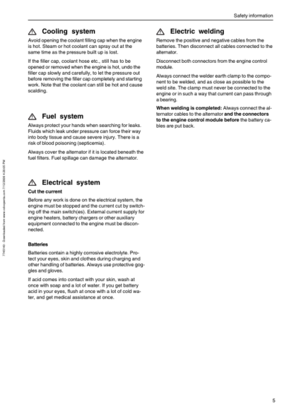 Volvo Penta 16 Liter(EMS2) Generrating Set And Industrial Engines Operators Manual - Image 8
