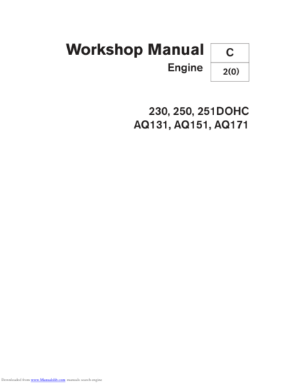 Volvo Penta 230 250 251 DOHC AQ131 AQ151 AQ171 Engine Workshop Manual - Image 2