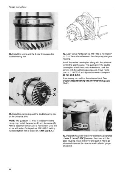 Volvo Penta 280-DP - 290-DP, SP-AB, DP-ABC Drives Workshop Manual - Image 12