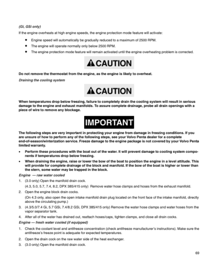 Volvo Penta 3.0 GS 4.3GL 5.0GL 5.7GS DPX Operators Manual - Image 12