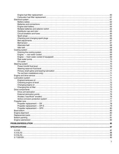 Volvo Penta 3.0 GS 4.3GL 5.0GL 5.7GS DPX Operators Manual - Image 6