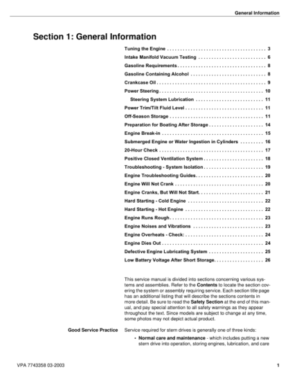 Volvo Penta 3.0GD 3.0GL Engine Workshop Manual - Image 6