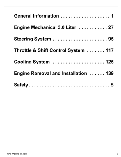 Volvo Penta 3.0GD 3.0GL Engine Workshop Manual - Image 3