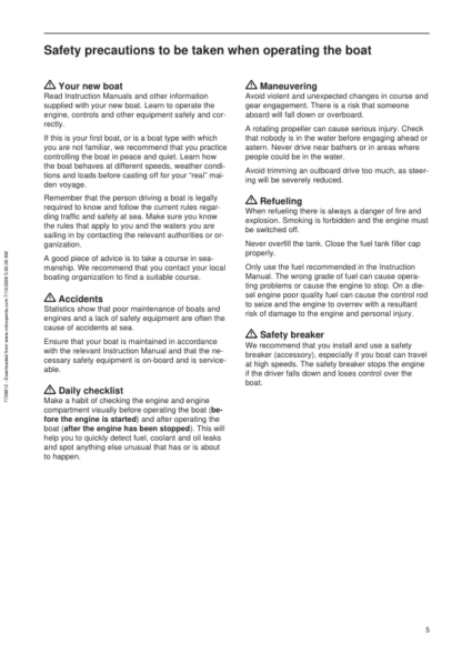 Volvo Penta 3.0GS SX- 5.7GSi DP-S Marine Engine Owners Manual - Image 5