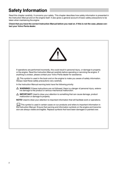 Volvo Penta 4-16 Liter(non-EDC) Operators Manual - Image 4