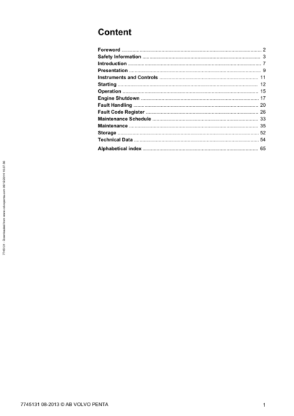 Volvo Penta 4-7 Liters (EDC 4) Operators Manual - Image 4
