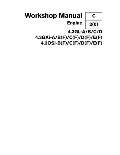 Volvo Penta 4.3GL GXi OSi-A B C D E Engine Workshop Manual - Image 2